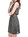 Allegra K Women's Valentine's Day Floral Printed Half Placket Knee Length Sleeveless Spring Belted Dress Medium Black-daisy