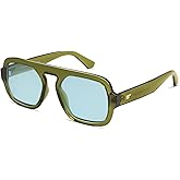 VANLINKER Oversized Retro Square Aviator Sunglasses for Women Men 70s Vintage Style Trendy Big Flat Top Sun Glasses VL9826