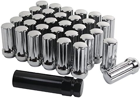 HLZZ SL-N010 32 Chrome 14x1.5 Closed End Duplex XL Spline Lug Nuts