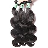 Msbeauty 7A Peruvian Hair 3 Bundles Body Wave Virgin Human Hair Weave Tatol 300g Natural Color Tangle-free