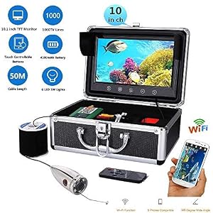 Ayanx Pouce Moniteur Couleur 720p 1000tvl Kit De Caméra Vidéo De Pêche Sous-marine 50m Câble Poisson