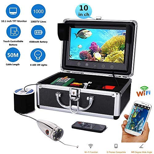 Ayanx Pouce Moniteur Couleur 720p 1000tvl Kit De Caméra Vidéo De Pêche Sous-marine 50m Câble Poisson
