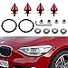 Dewhel New SPIKED ALUMINUM JDM Quick Release Fasteners For Car Bumpers Trunk Fender Hatch Lids Kit Color Red