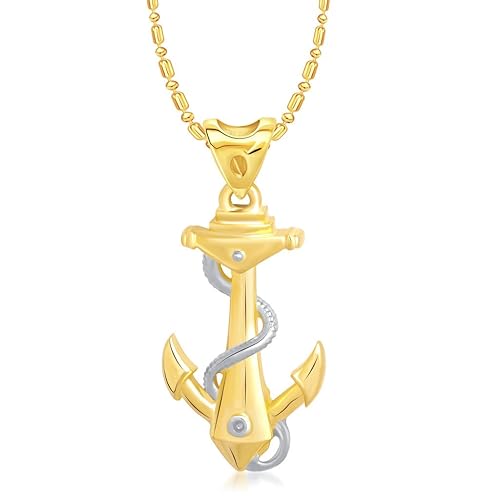 VK Jewels Pendant for Women (Golden) (vkp1344g)