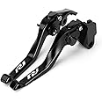 Mokiton Motorcycle Short Brake Clutch Levers Compatible with Yamaha YZF R1 2015-2020 | Front Shorter Levers Handles YZFR1 YZF-R1 Accessories (Black)