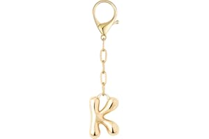 DoDoBeads Initial Bag Charms, Bubble Letter Charm for Handbags, Cute Keychain with Letter, Initial Bag Charms for Women