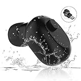 RedPepper Waterproof Bluetooth Earbud, Mini Wireless Headphone, IPX7 Invisible Car Headphone with Mic, 6-Hr Playing Time Outdoor Sports Headset for iPhone iPad Samsung Android Phones (One Pcs)