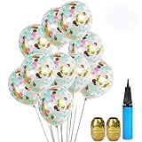 UTOPP 20 Pack New Year Confetti Balloons Tiffany Blue Pink and Gold 12