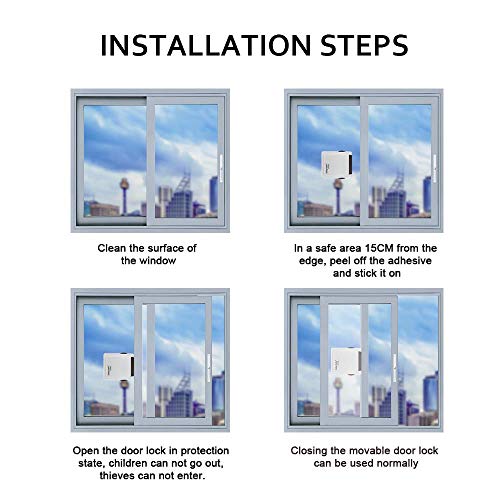 Sliding Glass Door Child Lock, 4 Pack Baby Proof Security Locks for