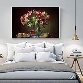 Floating Framed Canvas Wall Art for Living Room, Bedroom Still Life Canvas Prints for Home Decoration Ready to Hang - 16x24 inches