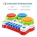 AMOSTING Learning Educational Development Musical Keyboard Drums Set for Toddler and Babies