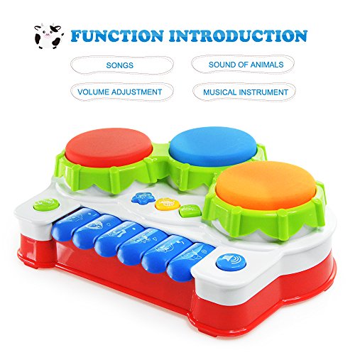 image for AMOSTING Learning Educational Development Musical Keyboard Drums Set f
