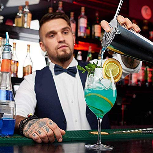 LKNJLL Edelstahl Boston Cocktail Shaker Bar Set Werkzeuge mit 700 ml / 500 ml Shaker Tins, Doppelmess Jigger, Rührlöffel… – Bild 7