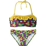 Bandeau Bikini Set, Rainbow Reef Top, Rainbow Reef Bottom, Girl's Medium