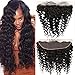 QTHAIR 12A Ear To Ear 13x4 Deep Wave Frontal Closure Brazilian Hair(14