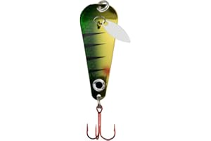 Northland Tackle Ice Fishing Thumper Spoon, Stamped Brass Flutter Spoon Ice Fishing Lure for Walleye, Crappie, & More, 10 Colors, 1/16 Oz, 1/8 Oz, 3/16 Oz, ¼ Oz Lure Sizes