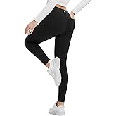 baleaf Womens Fleece Lined Leggings 4 Pockets Warm Thermal Winter Insulated Petite Pants Snow Cold Gear