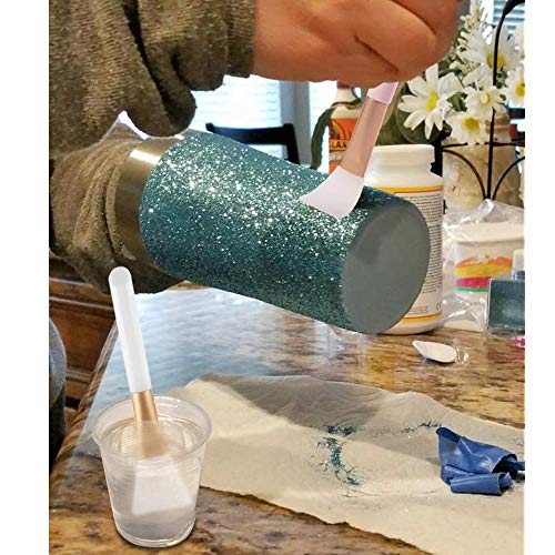 5Pcs Epoxy Glitter Tumbler Kits,Black Portable Bubble Buster Tool Heat Gun for DIY Acrylic Resin Cups to Remove Air Bubbles,4Pcs Magic Epoxy Brushes for Vinyl Crafts Tumbler