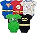 WARNER BROS Justice League Batman Superman The Flash Infant Baby Boys 5 Pack Cosplay Costume Bodysuits Logo 18 Months