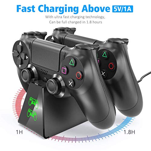 Ps4 Controller Charger Dobe Controller Charging Dock Station With Led Light Indicators Compatible With Ps4 Ps4 Slim Ps4 Pro Controller Pricepulse
