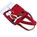 Holders Knife and Fork Bags Table Decoration ,Traditional Red and White Santa Suit Christmas Silverware Holder,3 sets,6 pcs