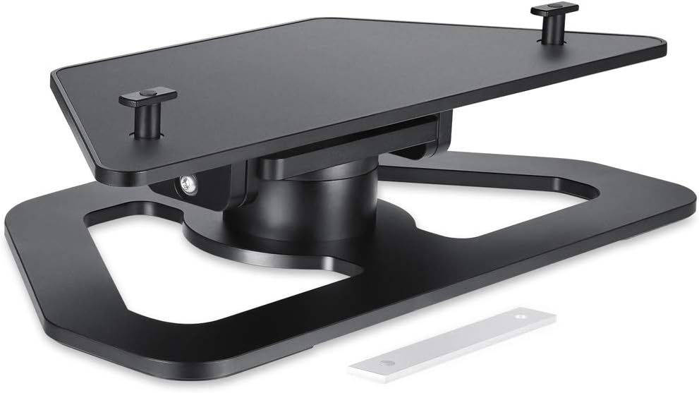 Mwergkou Adjustable Bracket Aluminum Office Holder 360 Degree Rotation Home Base Mount Stand for Amazon Echo Show 2nd Generation