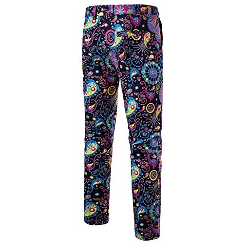 Men's Casual Classic-Fit Ethnic Style Straight Cylinder Pants Business Trousers (S-4XL) - Thumbnail 2