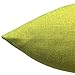 YOUR SMILE Pure Square Decorative Throw Pillows Case Cushion Covers Shell Cotton Linen Blend 18 X 18 Inches, Pack of 2 (Green)