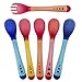 Baby Weaning Feeding Spoon Fork - 6 Pc Set - Heat-Sensing Safety Feeding Dispensing Spoons Utensils for Infant, Toddler - Non-Toxic, BPA Free & FDA Approved - Best For Eating, Weaning & Teething