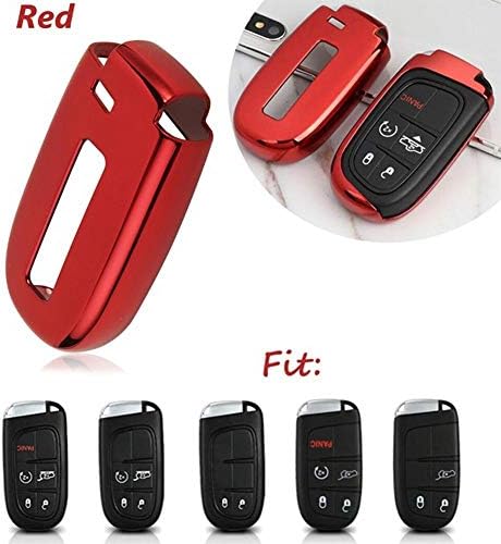 NOWAYTOSTART TPU Remote Smart Key Cover Fob Case Shell Car Key Card Holder Protector Car Key Cover Case For Dodge Charger Durango