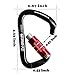 Domum Auto Locking Carabiner Large Quickdraw Quick HMS Heavy Duty Hammock Accessories caribeaner Clip Climbing Rocking Gear Hooks Mountain Aluminium Keychain Swing Screw gate Black Equipment Set