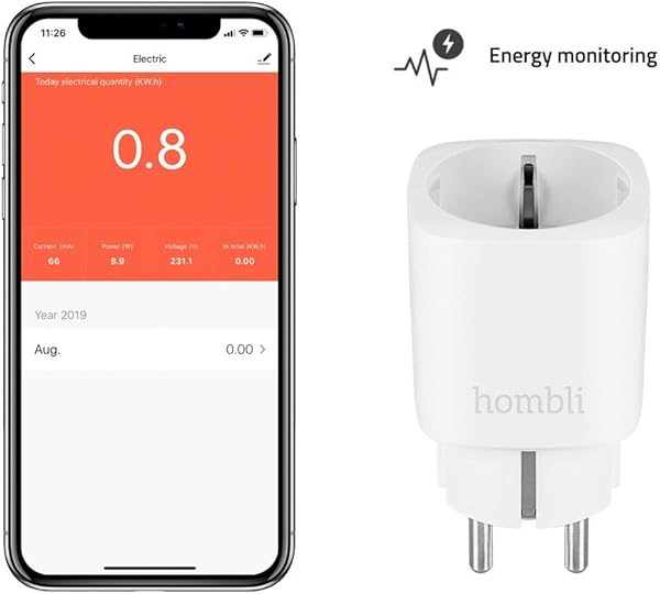 Hombli enchufe inteligente UK 220 250V enchufe inteligente WiFi compatible con Amazon Alexa Google Home Control de voz enchufe inalmbrico Smart No se necesita Hub   Alimentado por Tuya