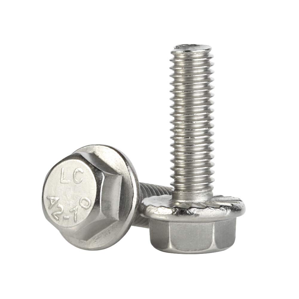M81.25 x 20mm Flanged Hex Head Bolts Flange Hexagon Screws, Stainless