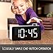 X Ykoki Alarm Clock – Digital Clock LED Display – Time Snooze Temperature Brightness Dimmer – Desk Clock Kids Heavy Sleepers Adults – Modern Alarm Clocks Bedrooms Bedside Home Battery Clock (White)