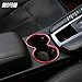 Red Inner Console Water Cup Holder Trim Cover 1pcs for Porsche Macan 2014-2018