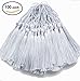 Creanoso Bookmark Tassels (Silver Gray) - 100% Handmade with Anti-Wrinkled Premium Quality - Suitable for DIY Bookmarks Jewelry Making Graduation Wedding Decoration Souvenirs