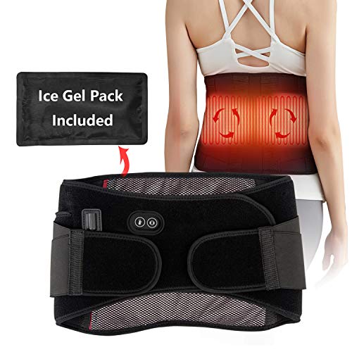 Heated/Cold Waist Brace Belt Reusable Heat/Ice Pack, Far Infrared
