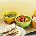 IMUSA USA Plastic Salsa Dishes 3-Piece, Red, Orange, Green
