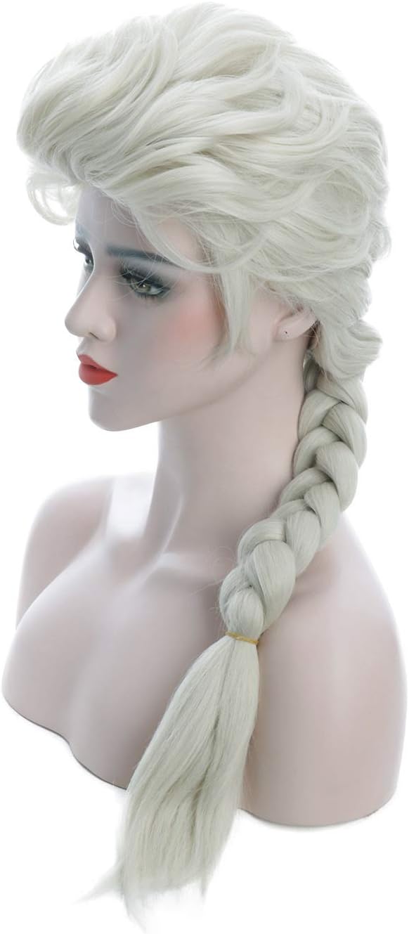 Karlery Women Long Beige Braided Fashion Wig Halloween Party Wig Cosplay Wig - Image 5