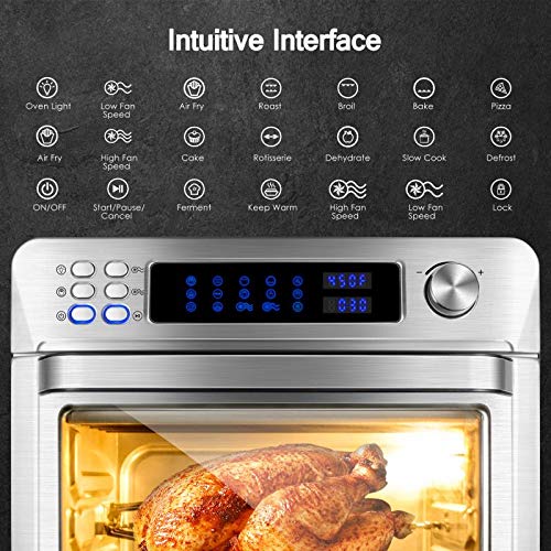 OSTBA Air Fryer Oven 26 Qt 10in1 Convection Toaster Oven, Air Fryer