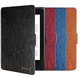 Inateck Kindle Paperwhite Leather Case Ultra Slim Cover for Amazon All-New Kindle Paperwhite 2015 300 PPI 3rd gen/ 2014/ 2013/ 2012, with Auto Sleep Wake Function, Black