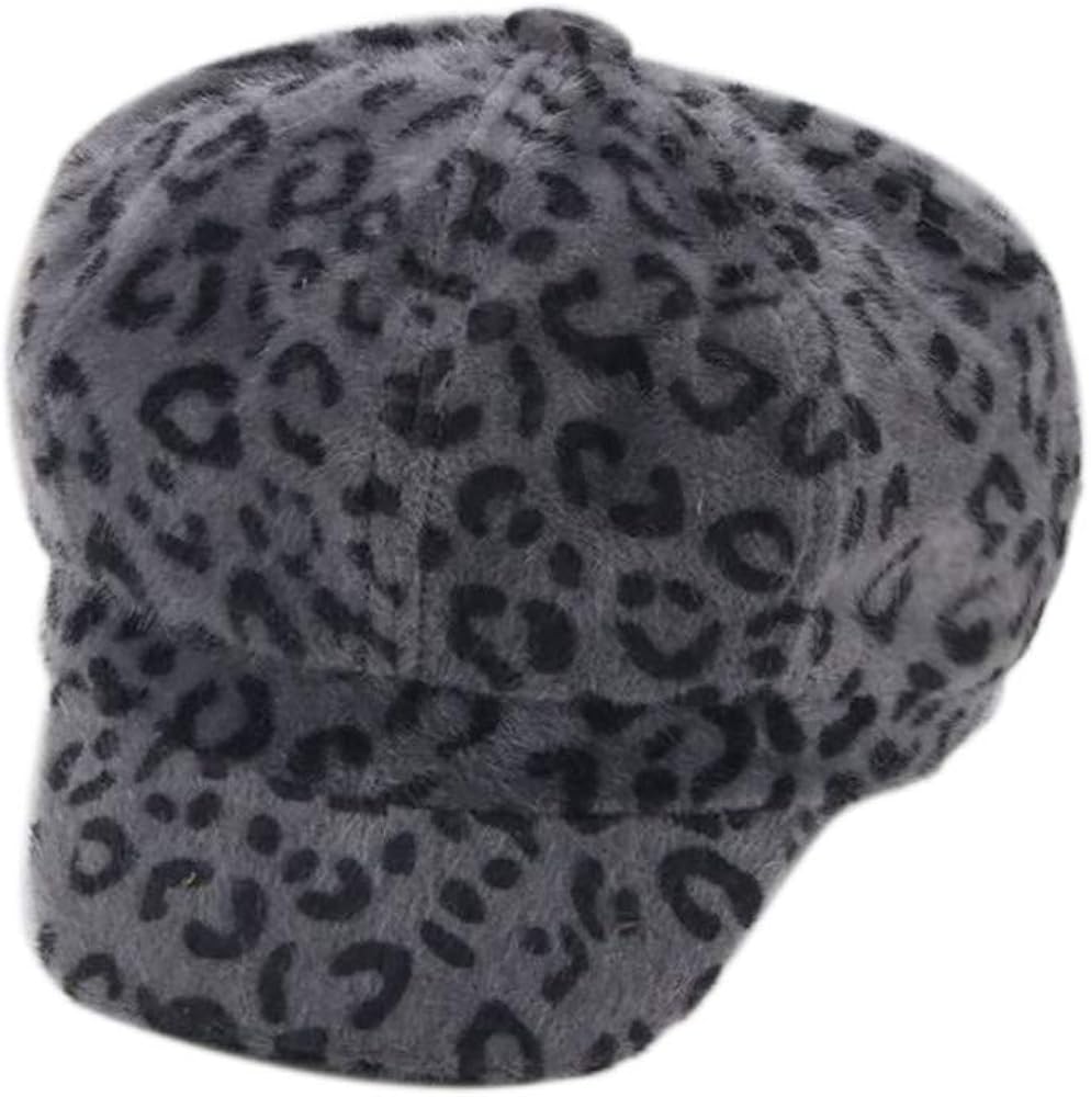 leopard flat cap