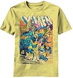 X-Men Covershot Mens Light Weight Pale Yellow T-Shirt