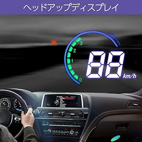 Hudヘッドアップディスプレイ 車載スピードメーター Hud Obd2 車載hud 運転走行距離の測定 ドライブドクター 車用スピードメーター カーパーツ 車 バイク Amazon