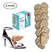 ZUCNANA Ball of Foot Cushions (Beige) | Metatarsal Pads for Women (6 Pairs Foot Pads) | Reusable Shoe Inserts for Pain Relief | Non-Slip Heel Cushion Inserts Best for Neuroma and Callus