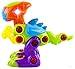 WolVol 18-Piece Take-A-Part Building Dino Dinosaur - Toddler Assembly STEM Toy - Lights & Music - Take Apart for Boys & Girls - Screwdriver Included - Educational Put Together - Motor Skill