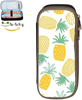 Cool Pencil Case Cool Wolf Music Pineapple Big Capacity Pen Bag Makeup Pouch Durable Students Stationery With Double Zipper