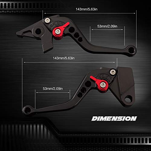 image for aikeec Motorcycle CNC Brake and Clutch Levers Short Adjustable Brake C