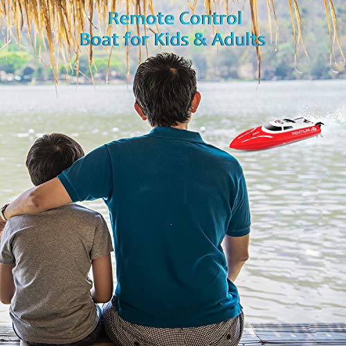 Remote Control Boat, Longruner RC Boats for Kids & Adults 2.4Ghz 25km/H High Speed Remote Control Racing Boat for Pool Lakes, Best Gift Toys for Kids Adults Birthday Christmas LKS1