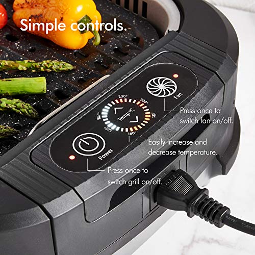VonShef Smokeless Grill BBQ Electric 1500W Portable, Healthy Indoor